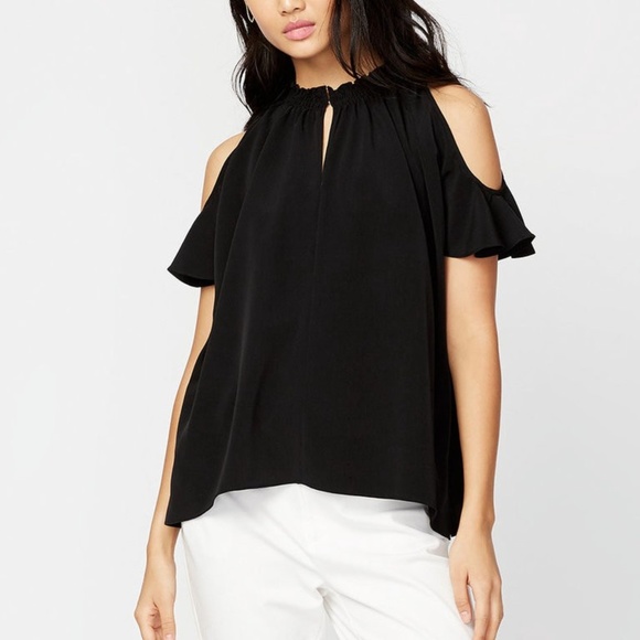 Rachel Roy Cold Shoulder Top - Black - Picture 1 of 1